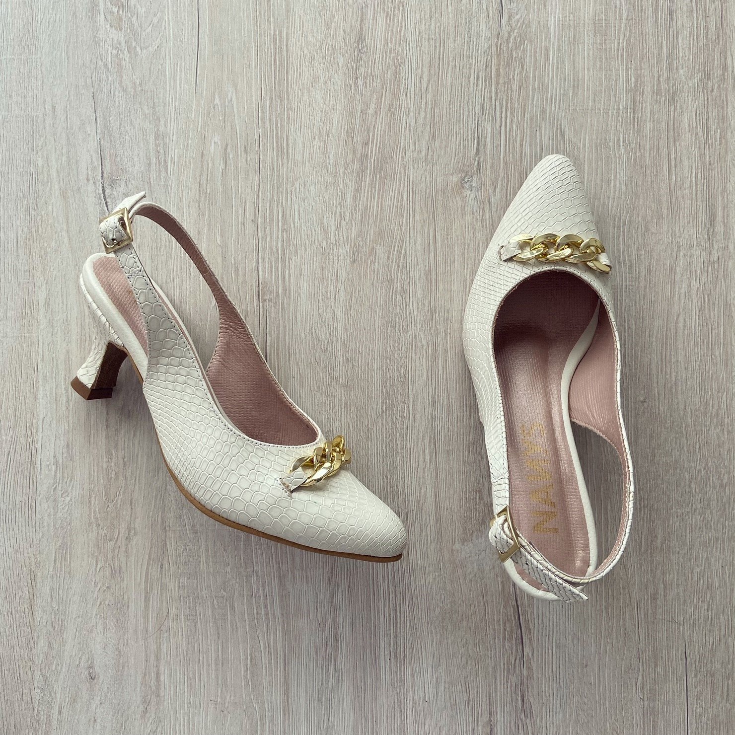 Zapato Talco con herraje en cuero - Imagen 3