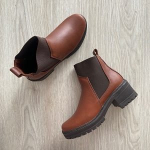 Botines coñac en cuero