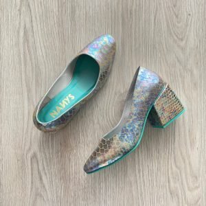 Zapatos tornasol en cuero