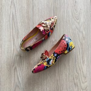 Zapato colores en cuero tipo folia