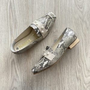 Baletas en cuero tipo folia con punta cuadrada