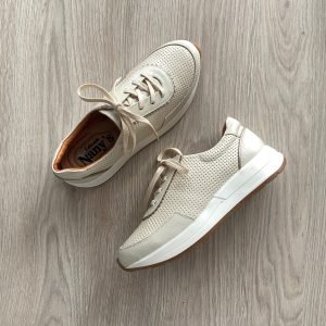 Tenis talco en cuero gradado