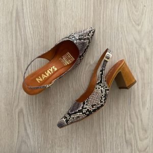 Zapatos animal print con mostaza en cuero