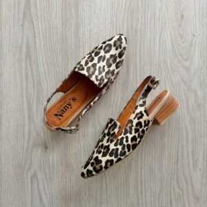 Baletas animal print leopardo en cuero