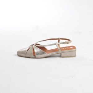 Baletas gris tornasol en cuero