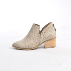 Botines talco en cuero tipo folia