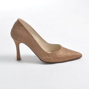 Zapatos clásicos altos miel en cuero