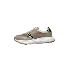 Tenis arena con taupe y animal print en cuero