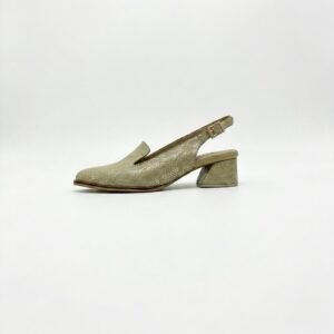Zapato verde pistacho en cuero