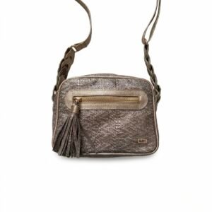 Bolso bronce en cuero manos libres