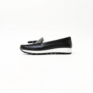 Mocasines negros en cuero