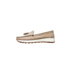Mocasines taupe en cuero