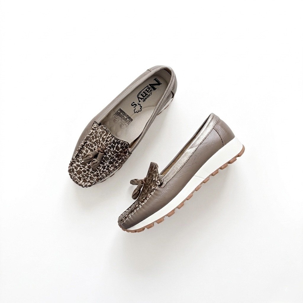 Mocasines moca en cuero - Imagen 2