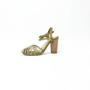 Sandalias de tiritas limonchelo en cuero