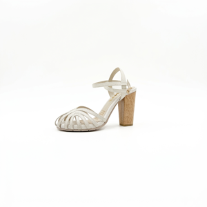 Sandalias de tiritas talco en cuero
