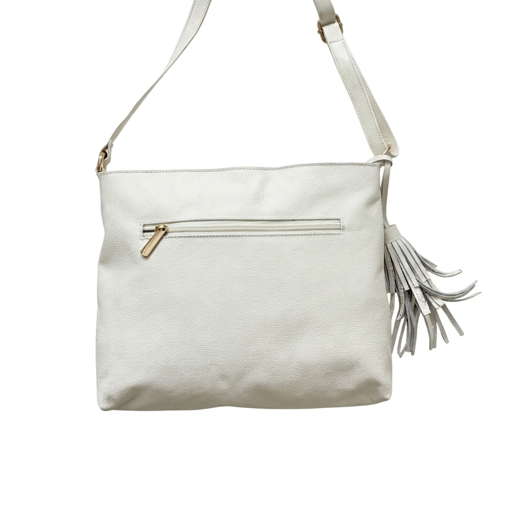Bolso manos libres mediano talco en cuero - Imagen 2