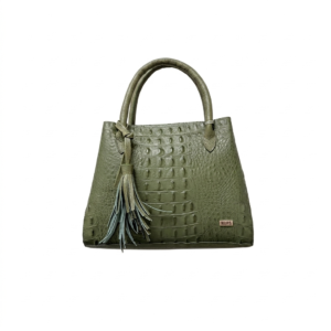 Bolso verde en cuero