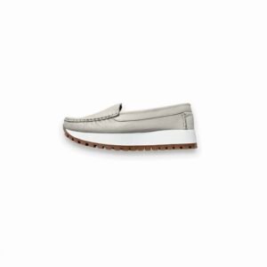 Mocasines altos arena en cuero