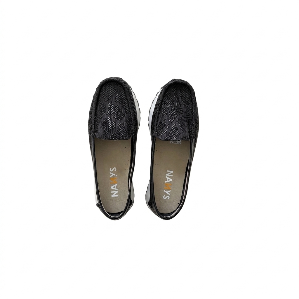 Mocasines altos negro en cuero - Imagen 3