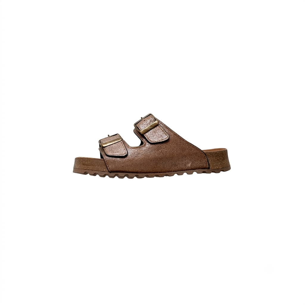 Sandalias miel en cuero