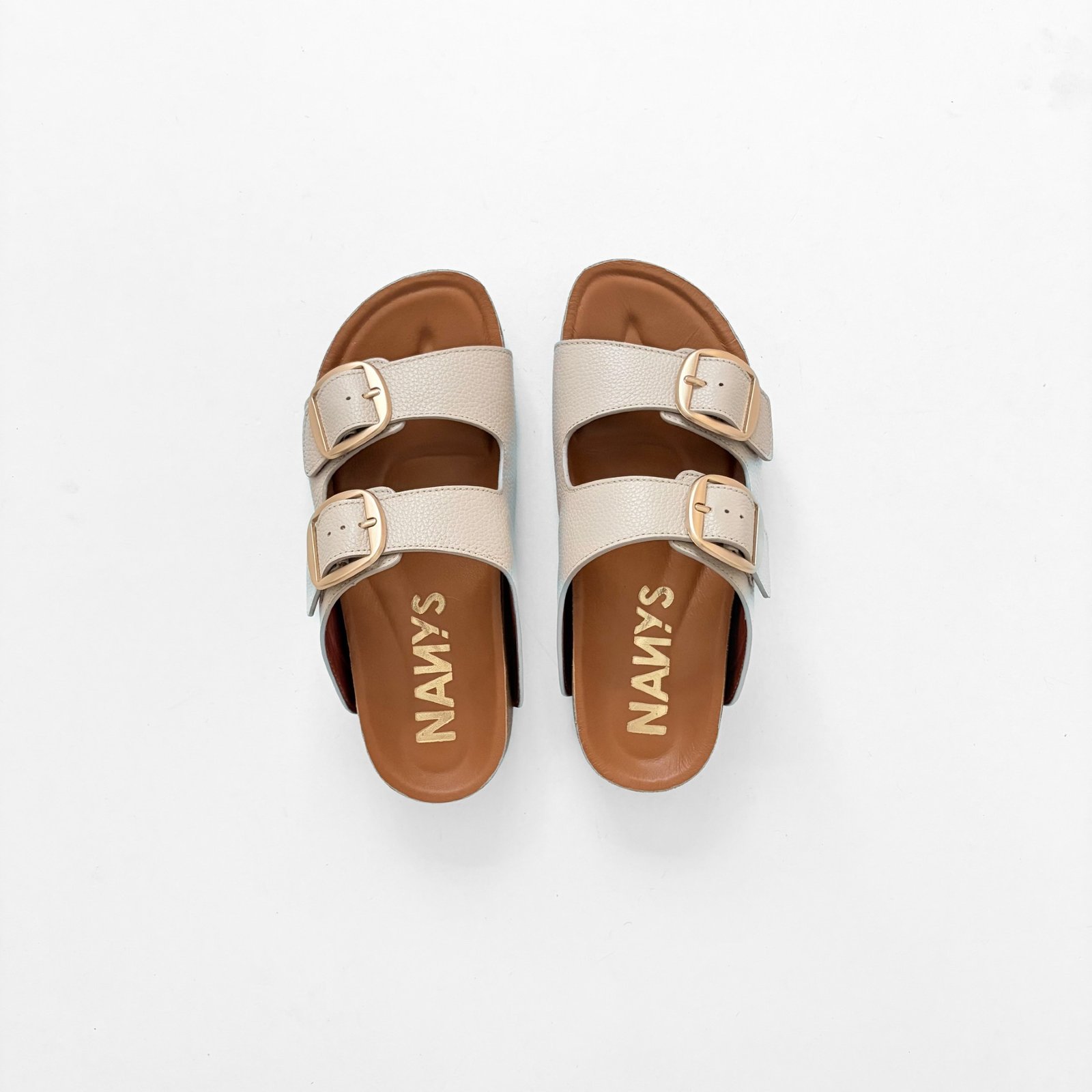 Sandalias talco en cuero - Imagen 2