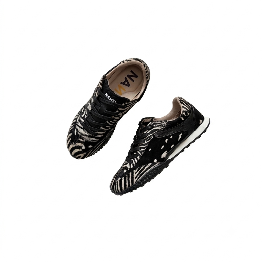 Tenis bambi y cebra en cuero peludo - Imagen 2