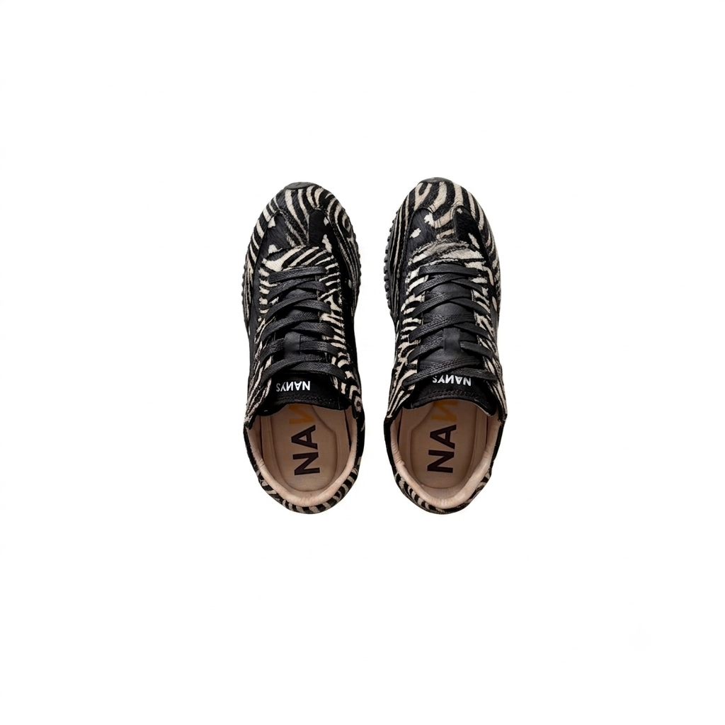 Tenis bambi y cebra en cuero peludo - Imagen 3