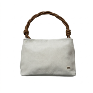 Bolso mediano talco con miel en cuero
