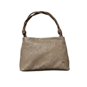 Bolso mediano taupe en cuero