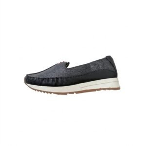 Mocasines azul en cuero