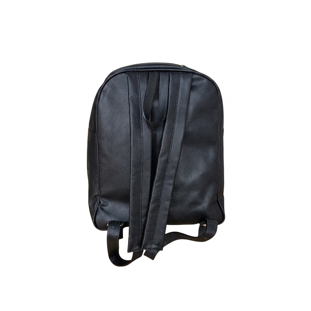 Morral grande negro con plateado en cuero - Imagen 2