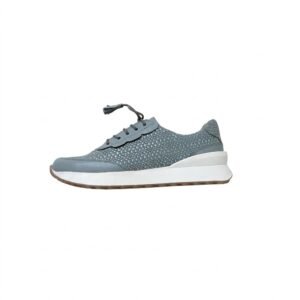 Tenis azul hortensia en cuero