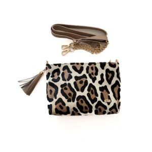 Bolso animal print  en cuero