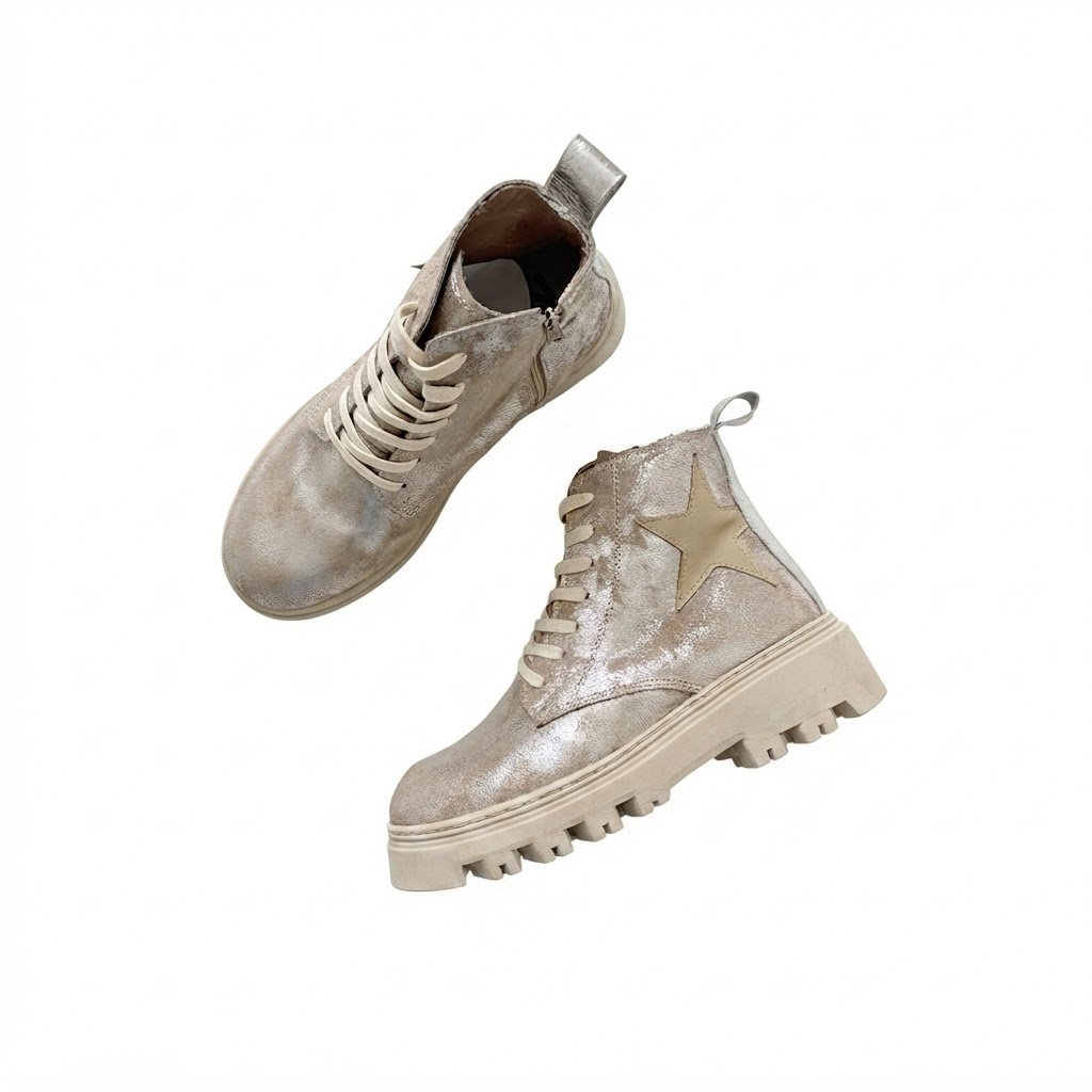 Botas plateadas en cuero - Imagen 2