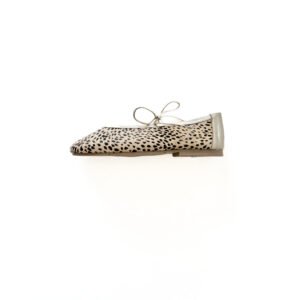 Baletas animal print en cuero punta cuadrada