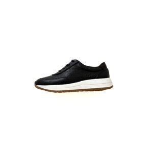 Tenis negros clásicos en cuero