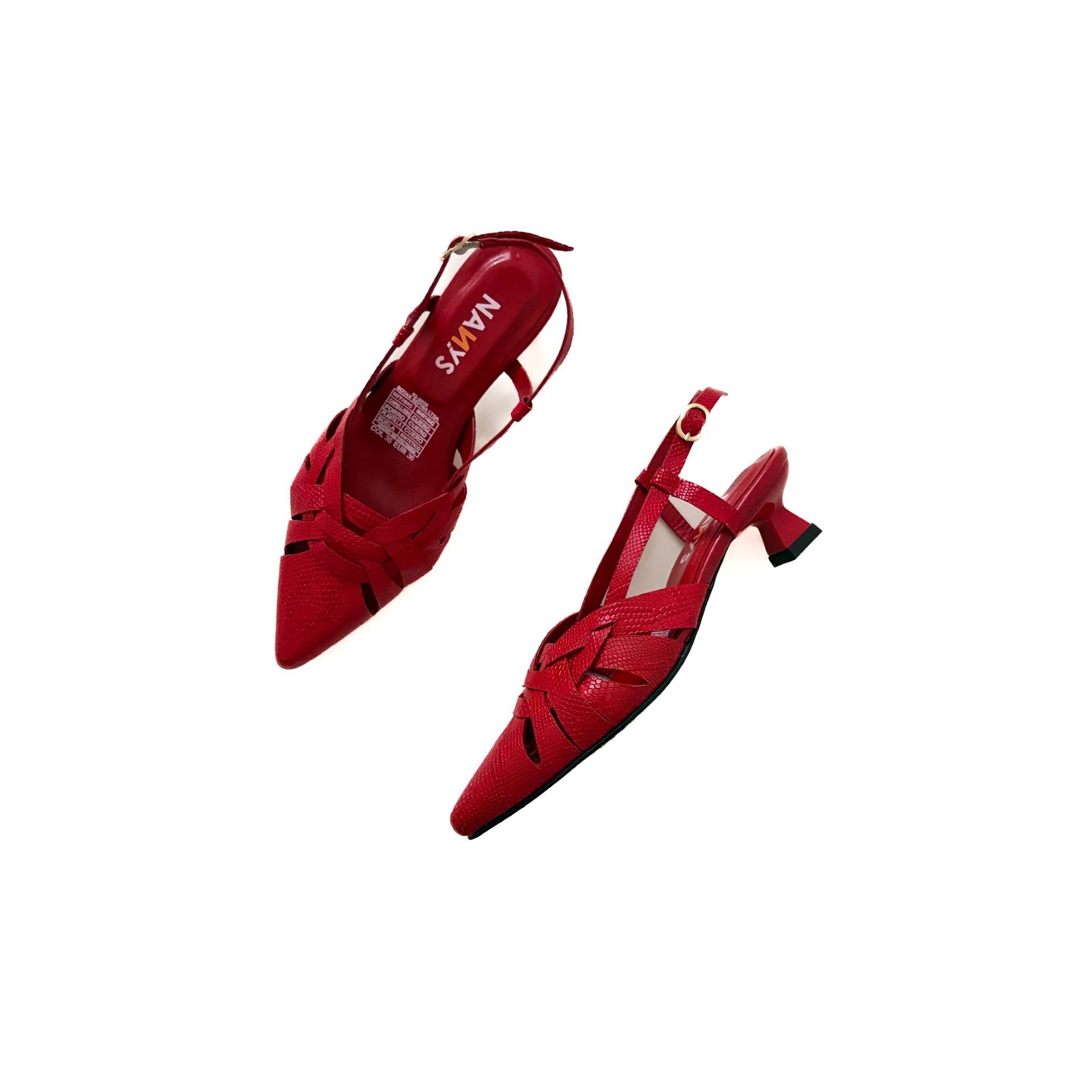 Zapatos rojos en cuero - Imagen 2