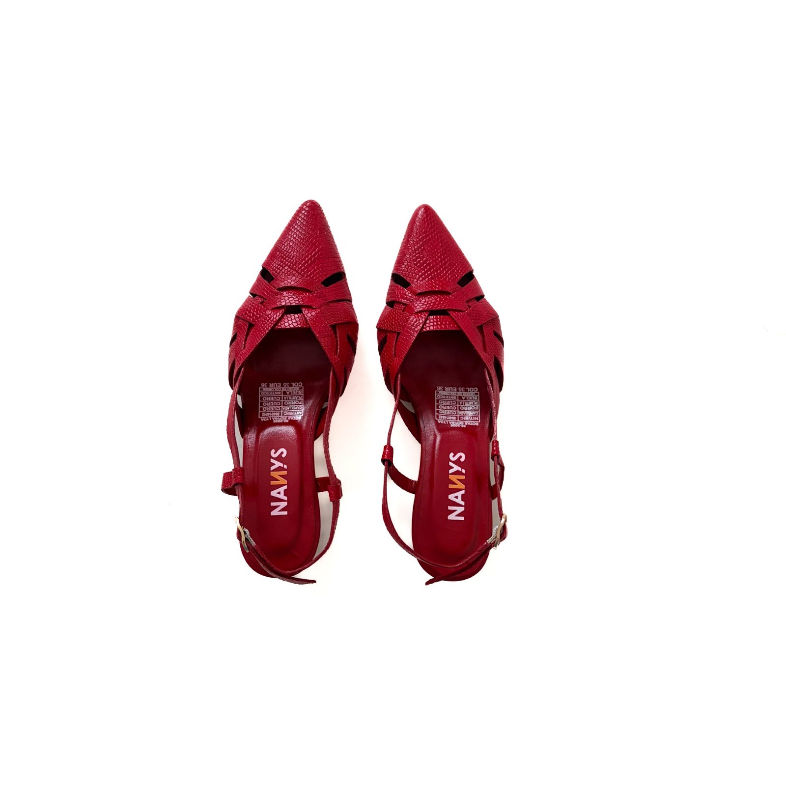 Zapatos rojos en cuero - Imagen 3